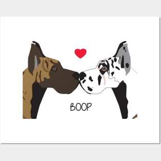 Great Dane Dog Boop I Love You Posters and Art